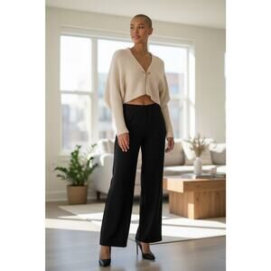 Vintage Crop Top Sweater Women Size XS Ivory Short Cropped Gold Chain Cult Punk